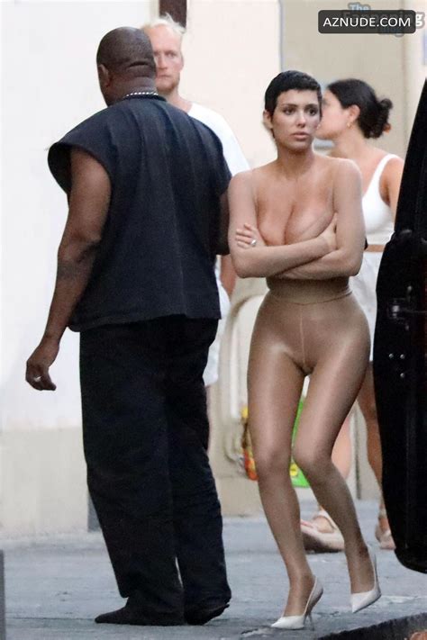 Bianca Censori Flaunts Sexy Nude Tits In Italy In Racy Catsuit AZNude