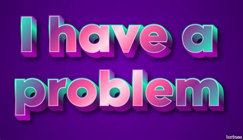 problem text effect  logo design sentence