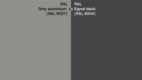 Ral Grey Aluminium Vs Signal Black Side By Side Comparison