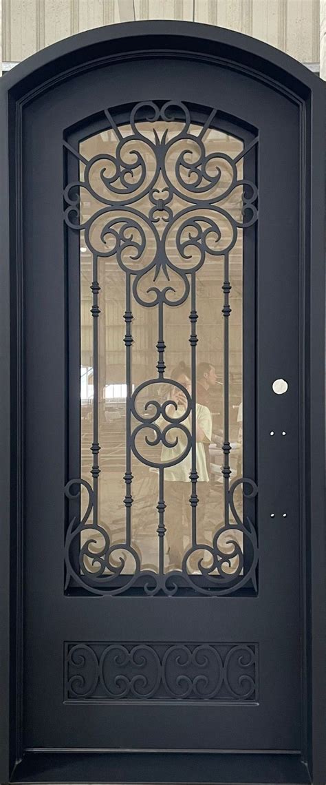 Classic Design Metal Steel Exterior Main Wrought Iron Single Door