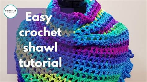 Easy Crochet Mesh Shawl Tutorial Crochetshawl Youtube