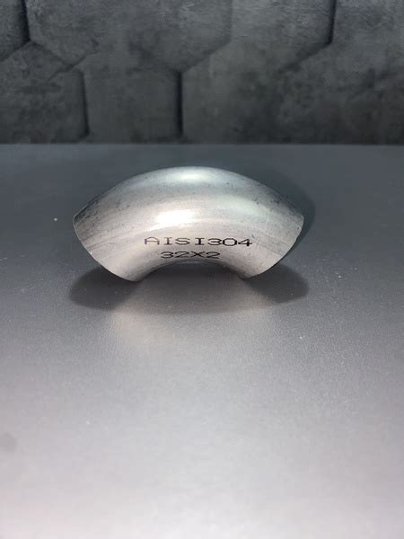 Отвод нержавеющий приварной (S/S) 32х2 (матовый) 90 градусов DIN 2605 ...