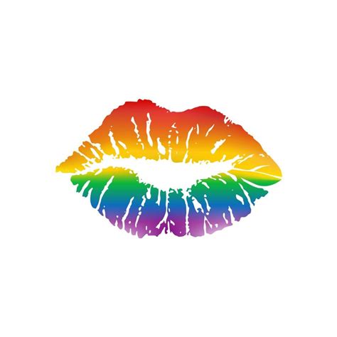 Lgbt Rainbow Lips Iron On Transfers For Fabrics Happy Gay Pride Lgbtq Kiss Etsy In