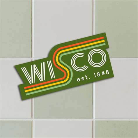 Wisco Retro Type Wisconsin Vinyl Sticker Local Love Vinyl Sticker Etsy