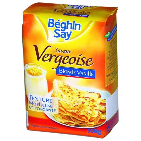 G Vergeoise Blonde Gout Vanile Beghin Say Drh Market Sarl