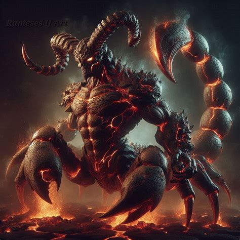 Demon Scorpion 10 Scorpio Zodiac Demon Fire Scorpion