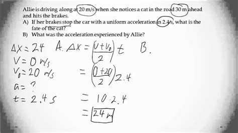 Kinematics In 1d Questions