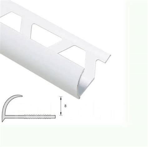 Раскладка наружная под плитку 8мм/2,5м. Белая 001 ПВХ Нп8 - Стены, пол ...