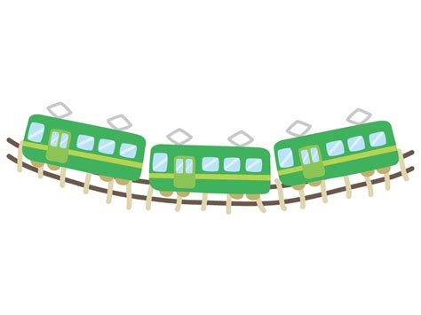 ローカル電車・鉄道のイラスト イラスト無料・かわいいテンプレート