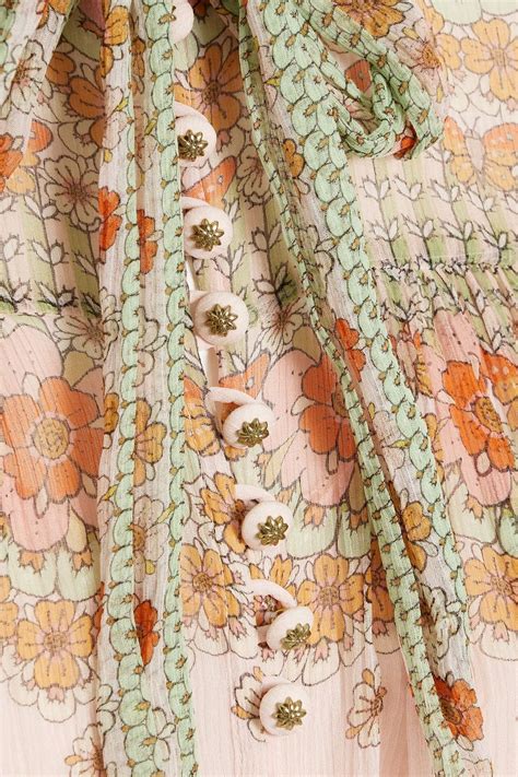 ZIMMERMANN Floral Print Silk Georgette Blouse THE OUTNET