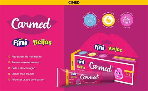 Carmed Fini Beijos - Carmed Fini Beijos Hidratante Labial com cor 10g : Amazon.com.br: Beleza