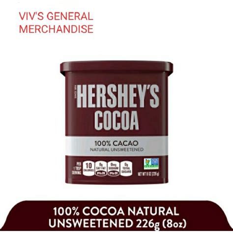 Hershey S Cocoa 100 Cacao Natural Unsweetened 226 G Shopee Philippines