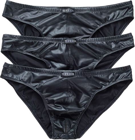 YFD Herren Boxer Slips Unterwäsche Schwarz Dessous Bikini Strings