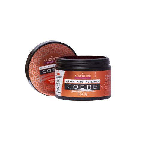 Mascara Tonalizante Cobre Fio Branco - Máscara Tonalizante Cobre - Manutenção e realce da cor cobre - Vizeme ...