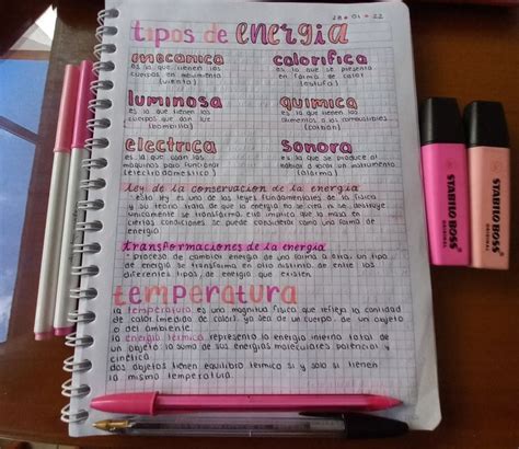 Idea Apunte Energ A Titulos Bonitos Para Apuntes Libreta De Apuntes