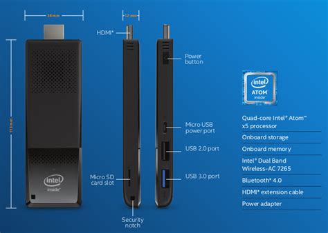 Intel Compute Stick with Core M processors, 4K support announced