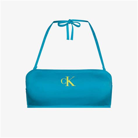 Calvin Klein Bandeau Kadın Mavi Bikini Üst KADIN Mayo Bikini SuperStep
