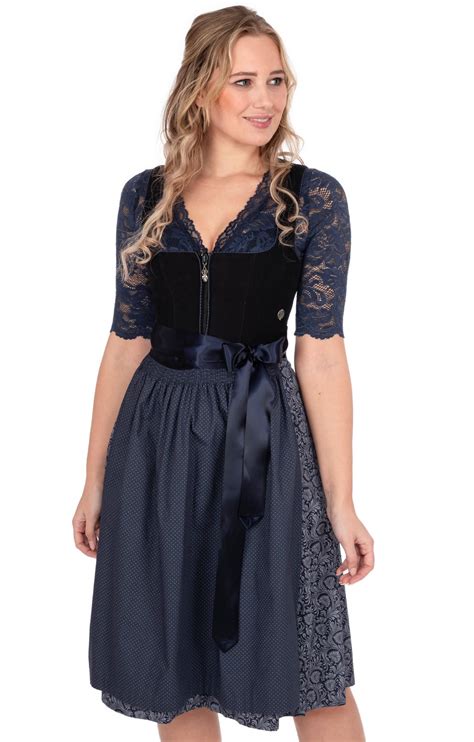 Marjo Dirndl Midi Delig Cm Conny Deep Ocean Blue Bestellen