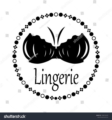 Lingerie Logo Emblem Womens Underwear Shop 스톡 벡터 로열티 프리