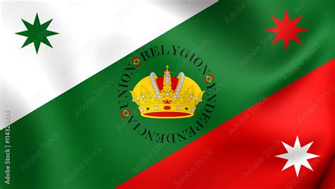 Flag of Mexican Regency (First Flag of the Mexican Empire) Stock ...