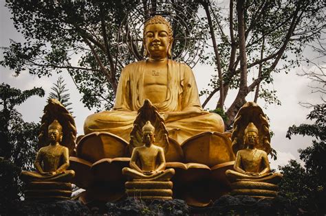 buddha statue golden buddhism  stock photo public domain pictures