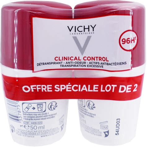 VICHY DEODORANT CLINICAL CONTROL 96H 2X50ML