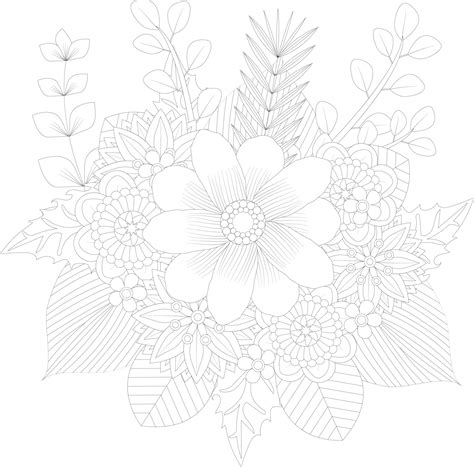 floral coloring pages for adults