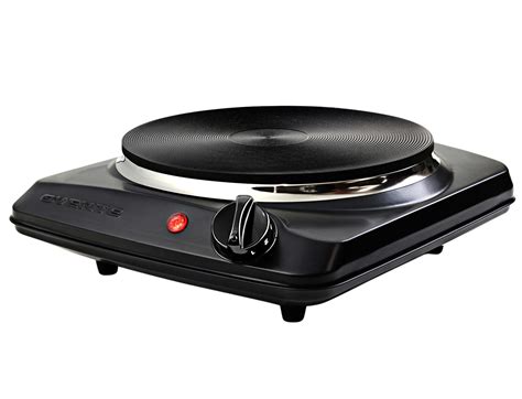 Ovente Electric Countertop Single Burner W Cooktop With Inch Cast Iron Hot Plate