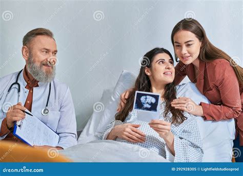 Happy Lesbian Couple Hugging And Looking Stock Image Image Of Care Women 292928305