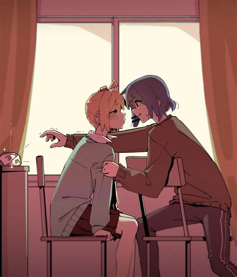 Safebooru Absurdres Ahoge Alternate Costume Blonde Hair Blue Hair Blush Bocchi The Rock