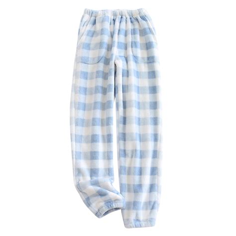 BLVB Womens Flannel Plush Pajama Pants Soft Fuzzy Pajama Bottoms for