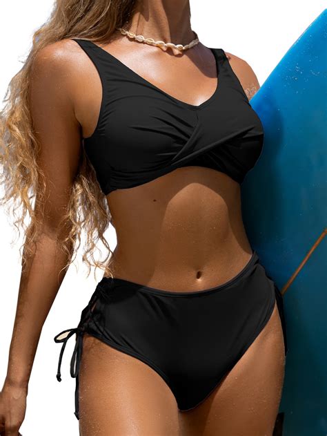 BIKINX High Waisted Bandeau Bikini Sets Modest 2 Piece Swimsuits For Women S XXL Walmart