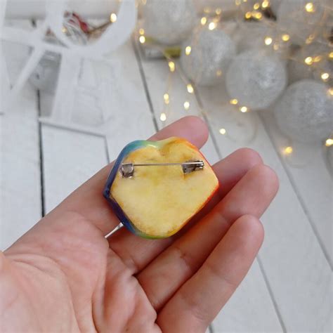 Rainbow Lips Pin Gay Pride Brooch Lgbt Accessories Gift For Etsy