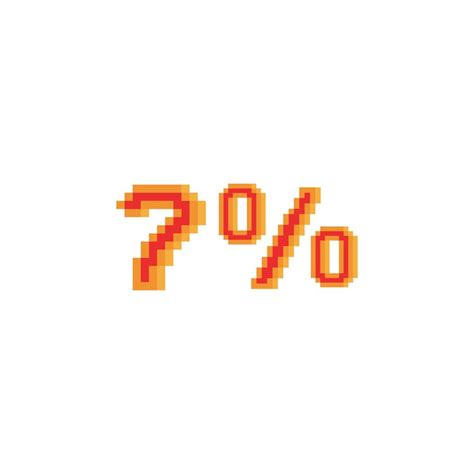 percent  pixel art  white background  vector art