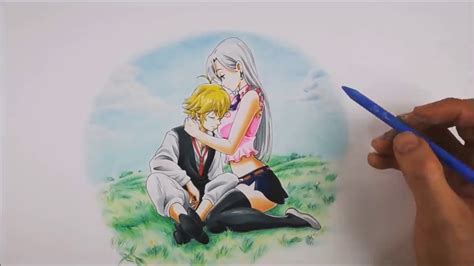 DibujAme Un... Futuro a tu lado | Dibujo San Valentin MELIODAS 💘 ELIZABETH Nanatsu no Taizai Fan ...