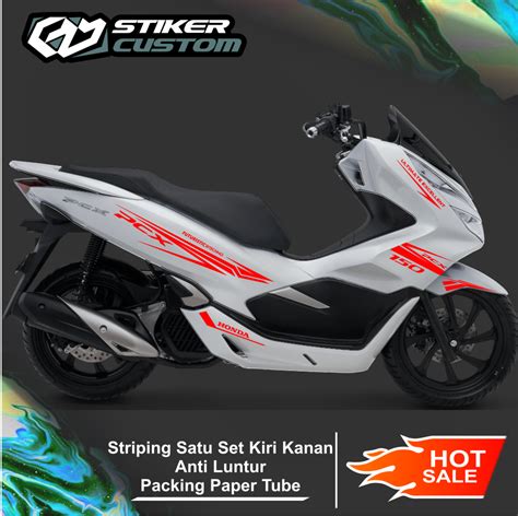 Cutting Sticker PCX 150 Putih Aksesoris Motor Stiker Honda PCX 150 Cc