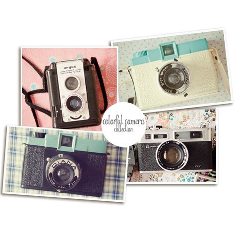 Colorful Cameras Retro Vintage Camera Wall Art Set Of Four 5x7 Prints