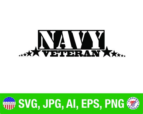 Navy Veteran Svg Png Vector Crafts Tshirt Image Clip Art Cnc