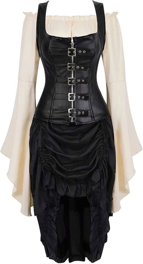 Jutrisujo Steampunk Corsage Corsagenkleid Korsett Bustier Piraten