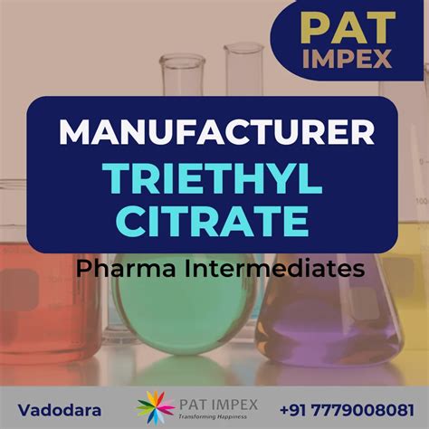 Pat Impex Triethyl Citrate Tec Packaging Size Kg At Rs Kg In