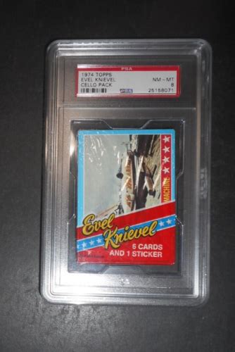 Evel Knievel Card Sticker Cello Pack Topps Psa Graded Ebay