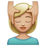 Person Getting Massage Medium Light Skin Tone Emoji