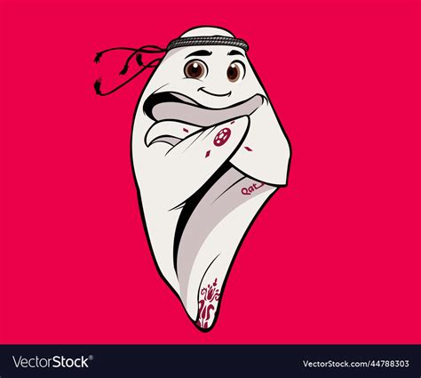 mascot fifa world cup qatar  official logo vector image