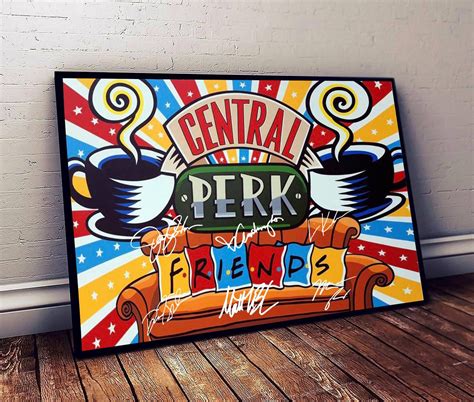 Central Perk Friends Signature Wall Art Poster No Frame Paper Etsy