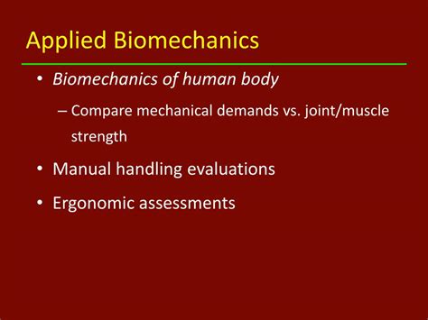 PPT - Occupational Biomechanics PowerPoint Presentation, free download ...