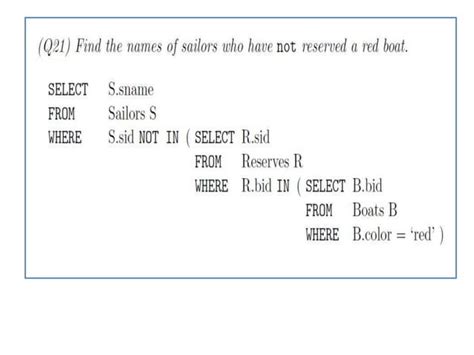 Nested Queries Sql Ppt