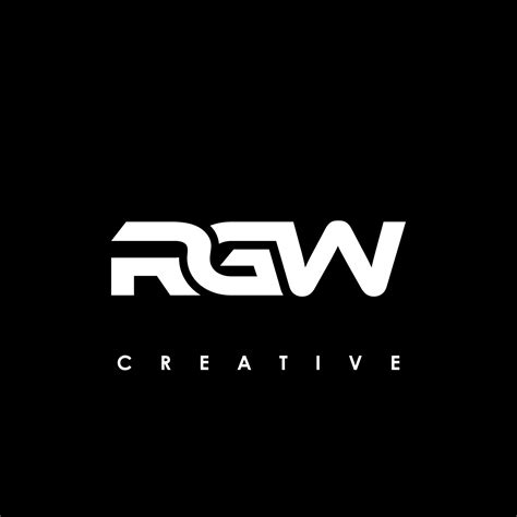 rgw letter initial logo design template vector illustration