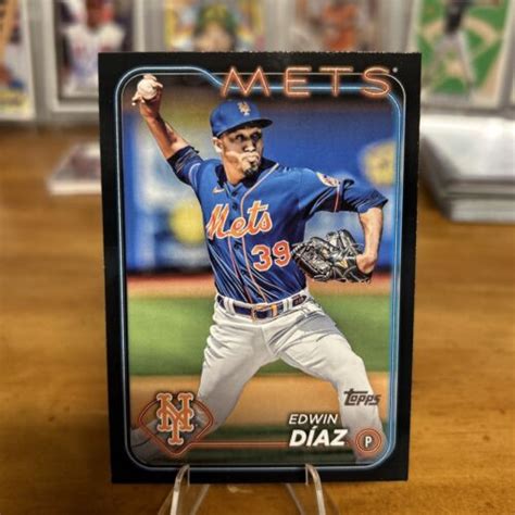 Topps Series Edwin Diaz New York Mets Black Border Ebay