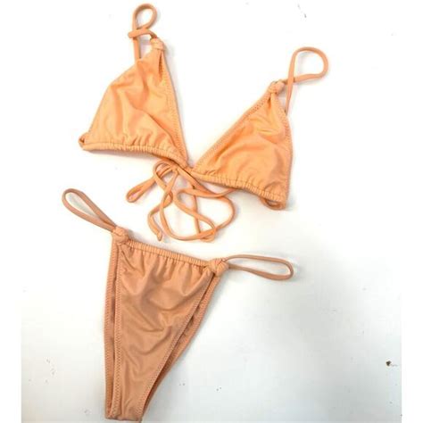 La Hana Swim La Hana X Gabi Sullivan Peach Bikini Set Poshmark
