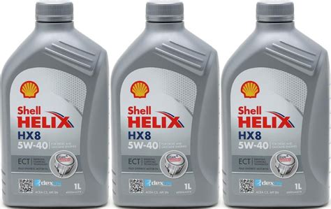 Shell Helix HX8 5W-40 Motoröl 3x 1l = 3 Liter - SAE 5W-40 - Auto/PKW ...